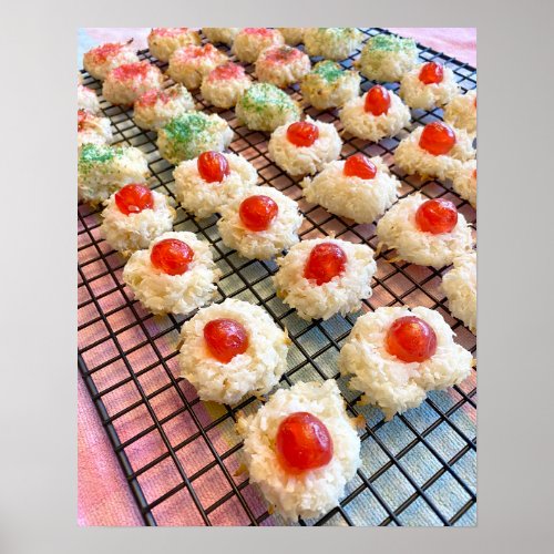 Christmas Coconut Macaroons Poster