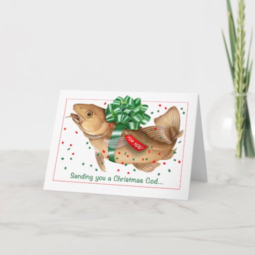 Christmas Cod Christmas Card | Zazzle