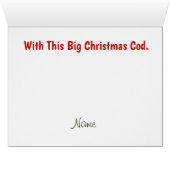 Christmas Cod Funny Christmas Card (Inside Horizontal (Bottom))