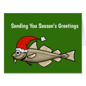 Christmas Cod Funny Christmas Card (Front Horizontal)