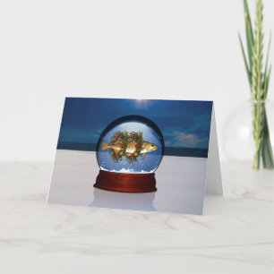 Christmas Cod Snow Globe Holiday Card
