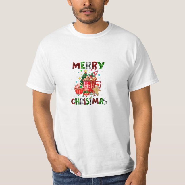 Christmas Coffee Biscuit Lover T-Shirt (Front)