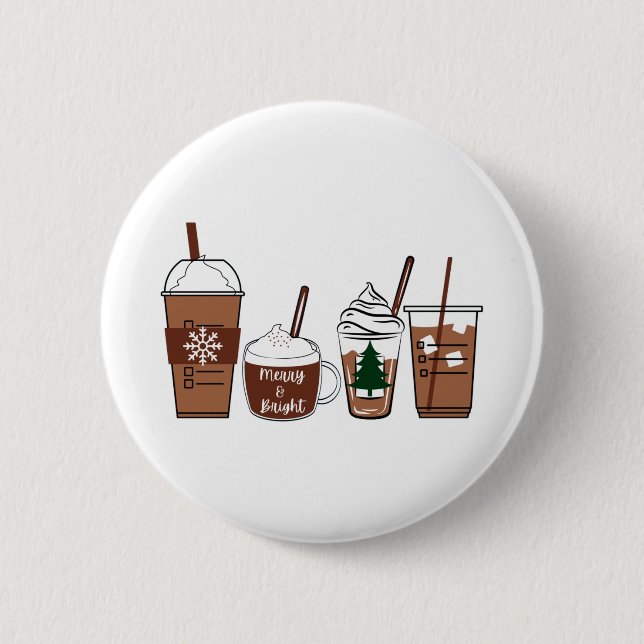 Christmas Coffee Button (Front)