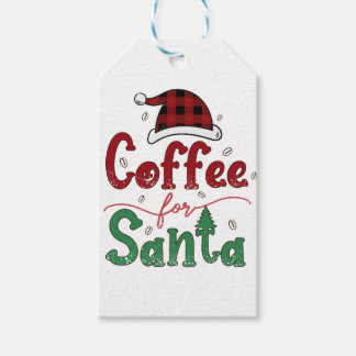 Christmas Coffee for Santa Gift Tags