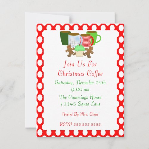 Christmas Coffee Invitation