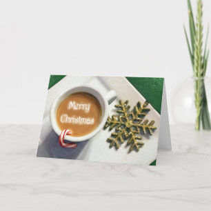 Christmas Coffee Latte / Cappuccino Greeting Card