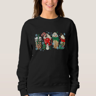 Christmas Coffee Latte Coffee Xmas Pajamas Snowma Sweatshirt
