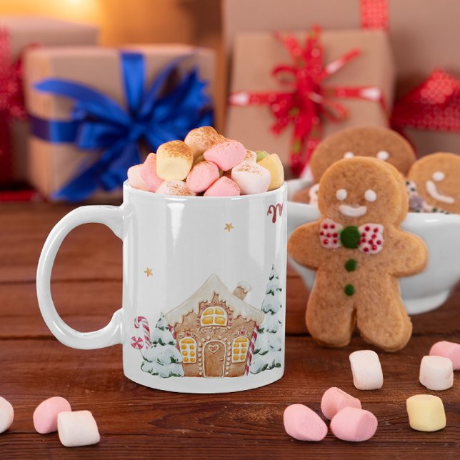 Christmas Coffee Mug With Gingerbread House (Creator Uploaded)