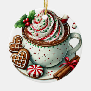 Christmas coffee ornament