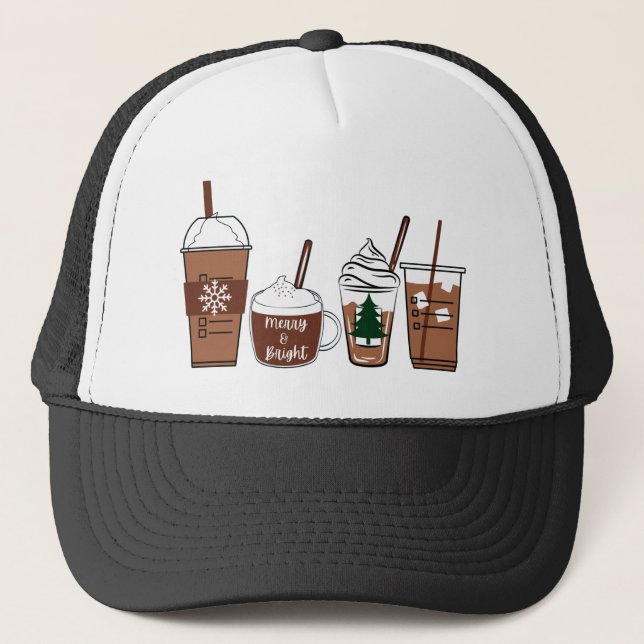Christmas Coffee Trucker Hat (Front)