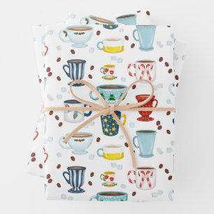 Christmas Coffees Cup of Cozy Wrapping Paper Sheets