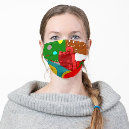 Christmas Collage  Adult Cloth Face Mask