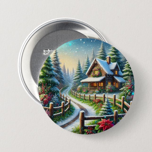 Christmas Collage Button (Front & Back)