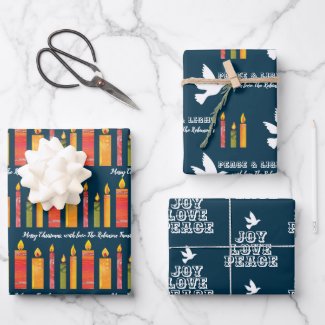 Christmas collage candles dove light peace custom