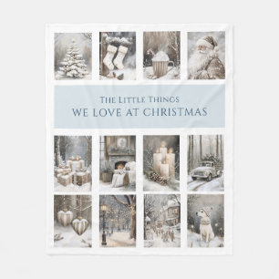 Christmas Collage Fleece Blanket