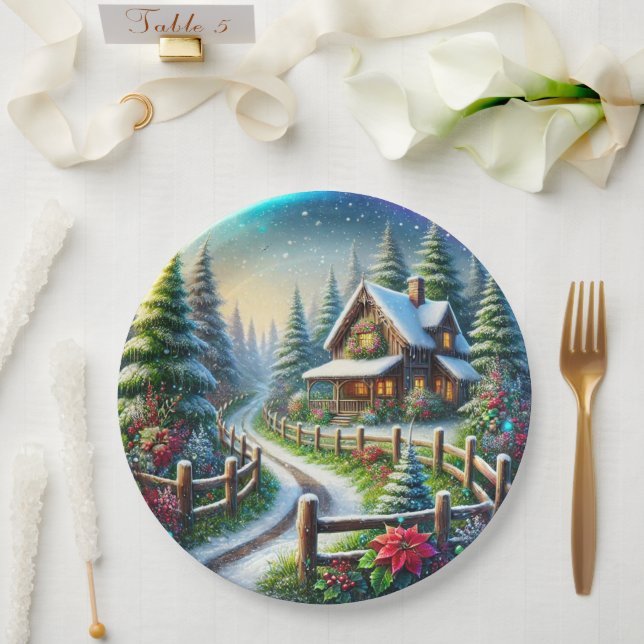 Christmas Collage Paper Plates (Wedding)