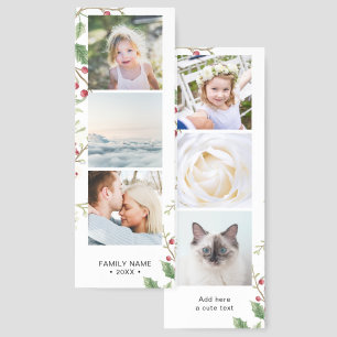 Christmas Collage Personalized 6 photos and text Bookmarks