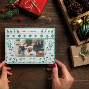 Christmas Collage Personalized Holiday Letterpress Photo Cards