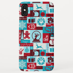 Christmas Collage (Red/Blue) iPhone XS Max Case