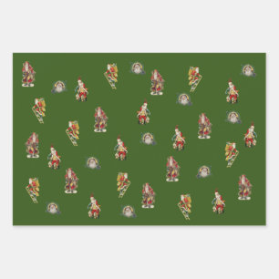 Christmas Collages Wrapping Paper Sheets