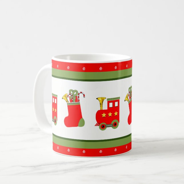 Christmas Collectible Train Coffee Mug (Front Left)