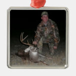 Christmas Collection Deer Hunter&#39;s Add Photo Metal Ornament at Zazzle