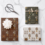 Christmas Collection | Floral Green, Red, Cream Wrapping Paper Sheets<br><div class="desc">I created this Christmas collection with all of my favorite colors to give it a vintage,  natural,  and moody feel. I hope you love it as much as I do!</div>