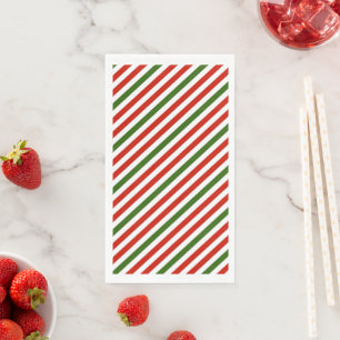 Christmas color stripes, paper guest towels