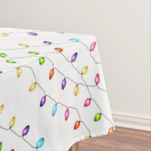 Christmas Colorful Bright Lights  Tablecloth