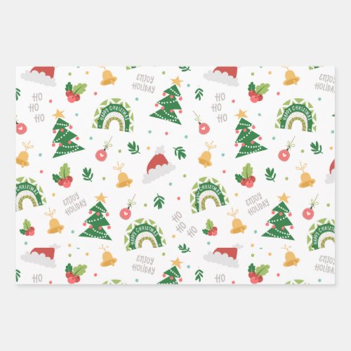 Christmas colorful decoration wrapping paper 