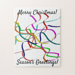 Christmas Colorful Streamers Jigsaw Puzzle