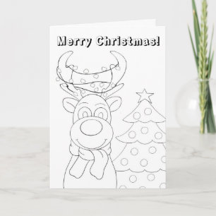 Christmas Coloring Card for Kids