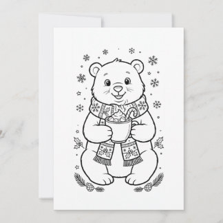 christmas coloring design kids invitation