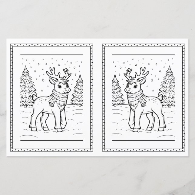 Christmas Coloring Sheet For Kids (Front)