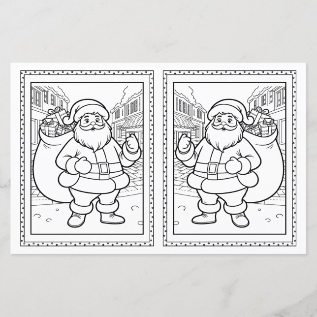 Christmas Coloring Sheet For Kids (Front)