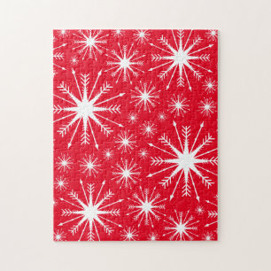 Christmas Colors and Snowflakes Jigsaw Puzzle