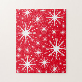Christmas Colors and Snowflakes Jigsaw Puzzle