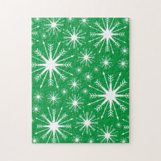Christmas Colors and Snowflakes Jigsaw Puzzle