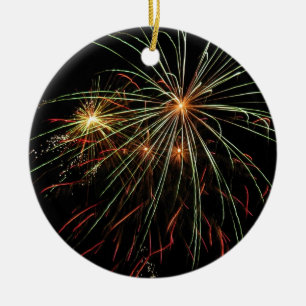 Christmas Colors Ceramic Ornament