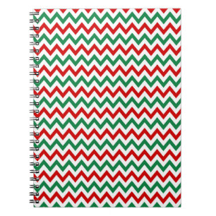 Christmas Colors Chevon Cover Notebook Journal
