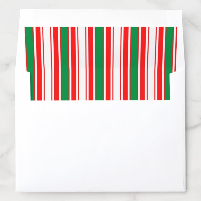Christmas colors envelope liner (In Envelope)