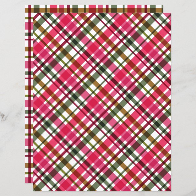 Christmas Colors Plaid  (Front/Back)