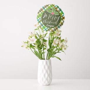 Christmas Colors Plaid Balloon