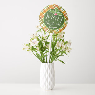 Christmas Colors Plaid Balloon