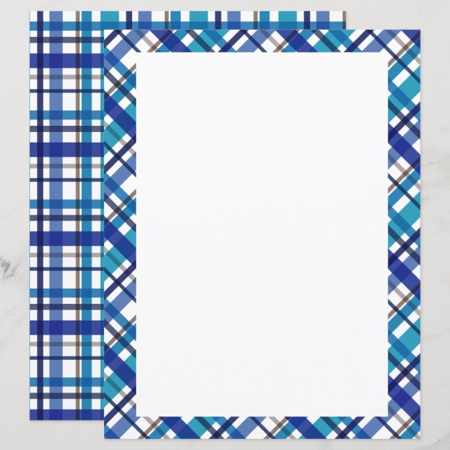 Christmas Colors Plaid Blank (Front/Back)