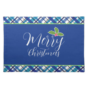 Christmas Colors Plaid Cloth Placemat