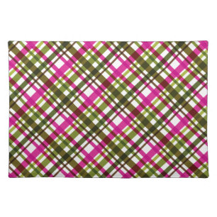 Christmas Colors Plaid Cloth Placemat