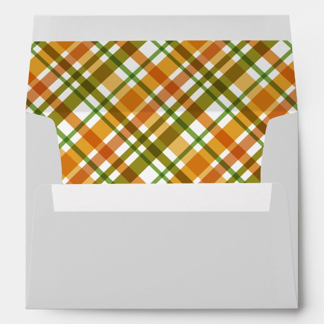 Christmas Colors Plaid  Envelope (Back (Bottom))