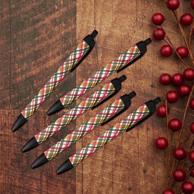 Christmas Colors Plaid  Pen (Christmas colors plaid design. Bringing traditional Christmas atmosphere into your celebration.
)