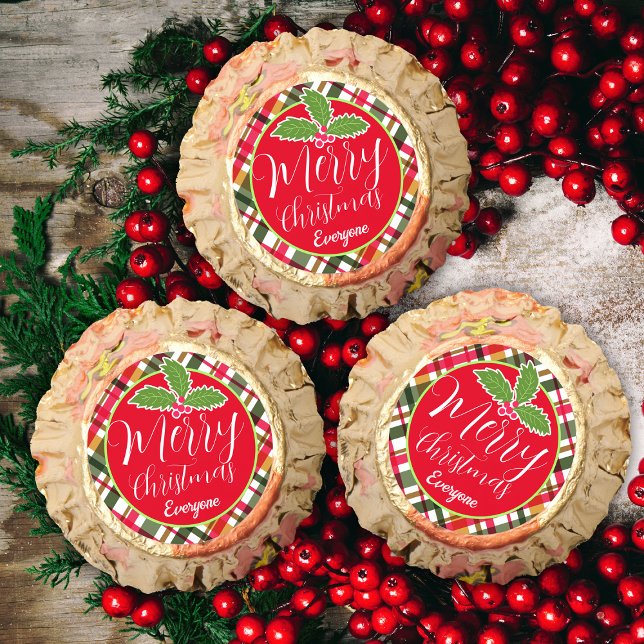 Christmas Colors Plaid  Reese's Peanut Butter Cups (Christmas colors plaid design. Bringing traditional Christmas atmosphere into your celebration.
)